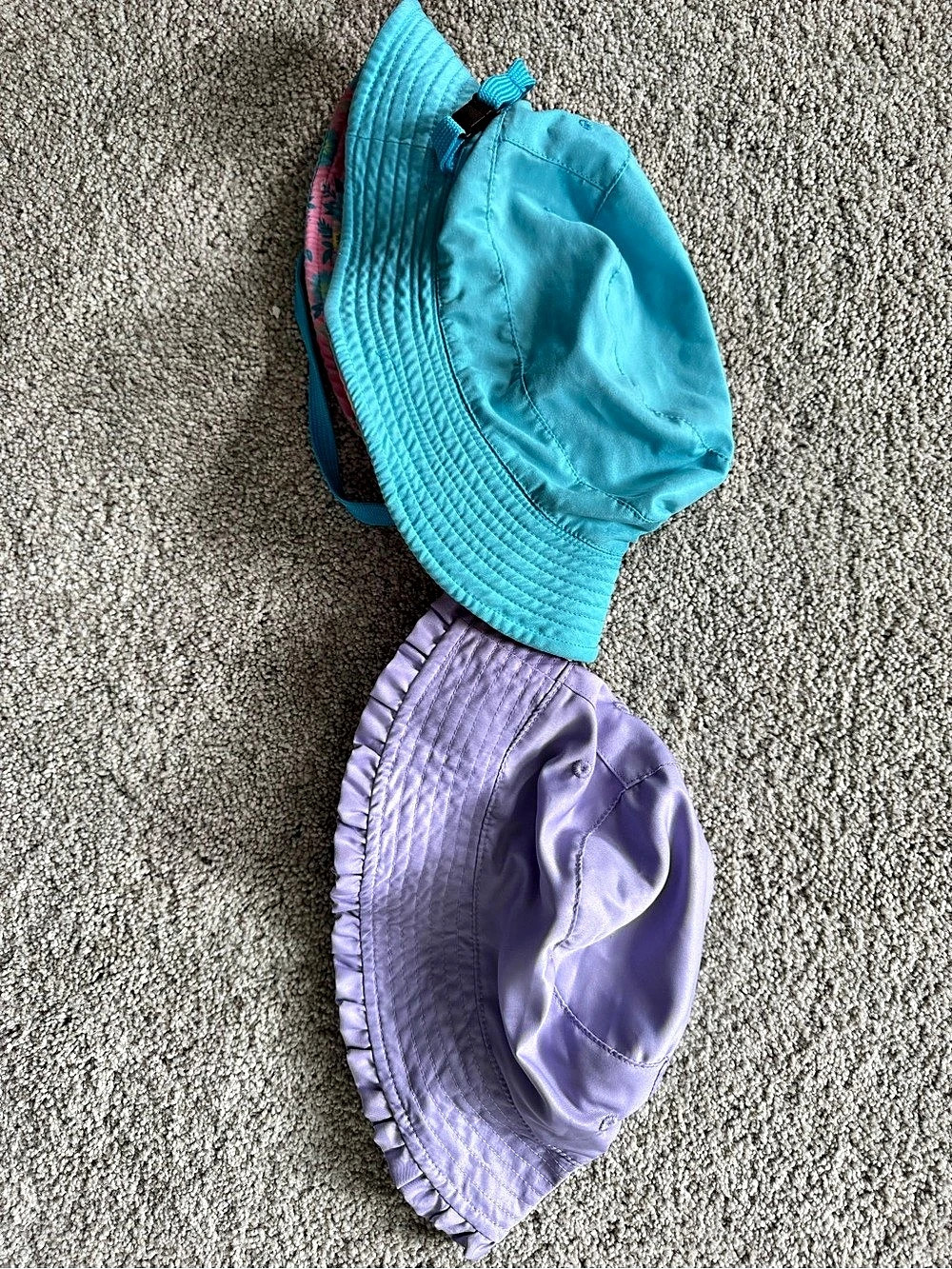 Two-Piece Bucket Hat Set Blue & Purple